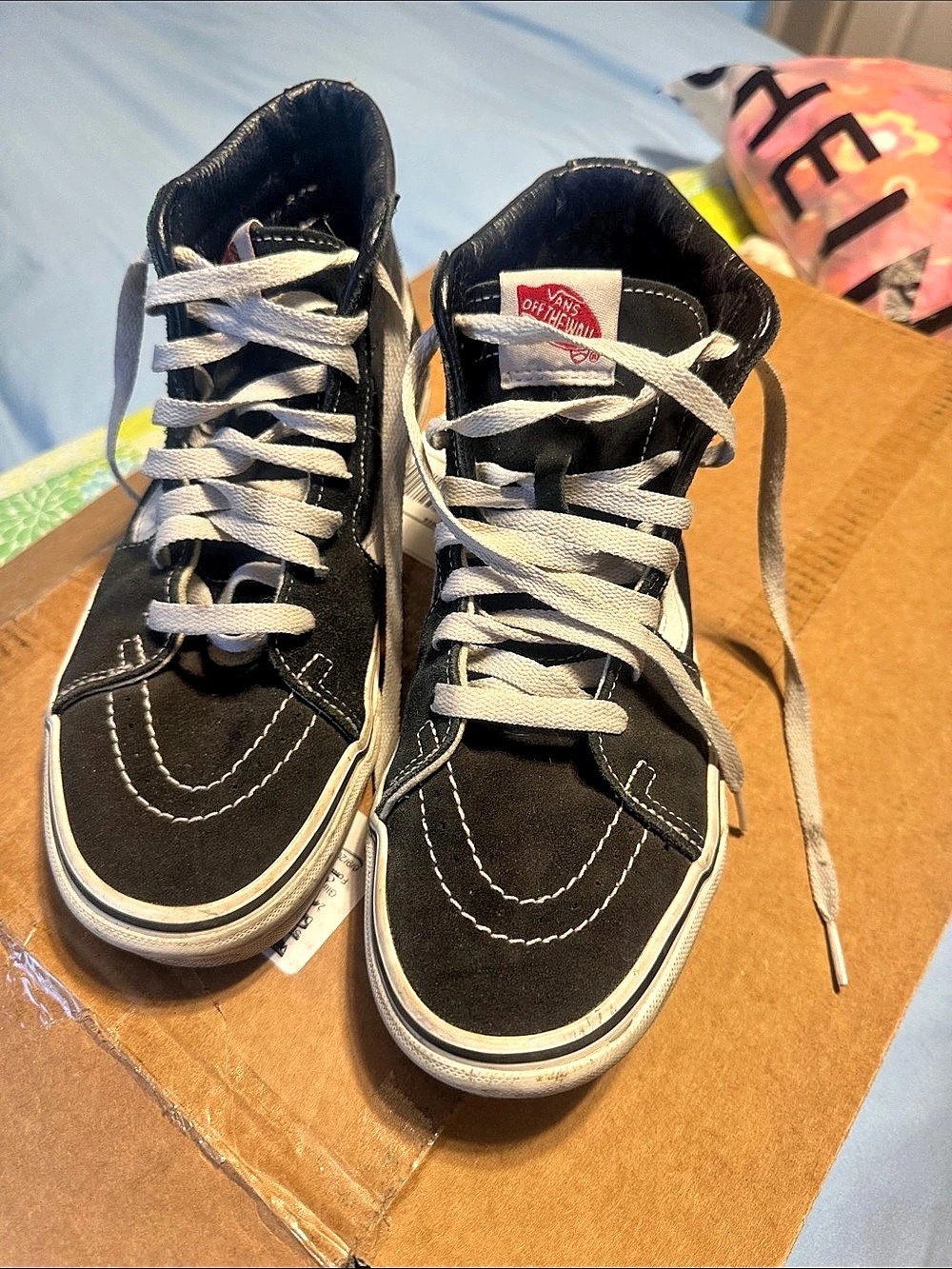 Vans Sk8-Hi High Top Sneakers Black & White US 9.0